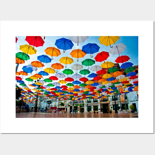 Colourful Umbrellas Torrox Spain Wall Art by AndyEvansPhotos